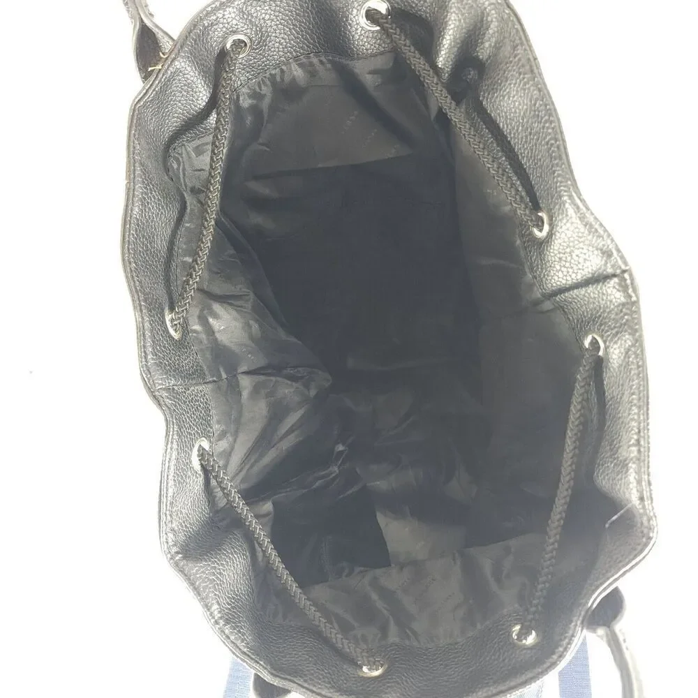 VERSACE Parfums Blue Black Drawstring Luxury Duffle Overnight Carry-On Backpack